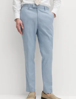 Slim Fit Textured Stretch Trousers