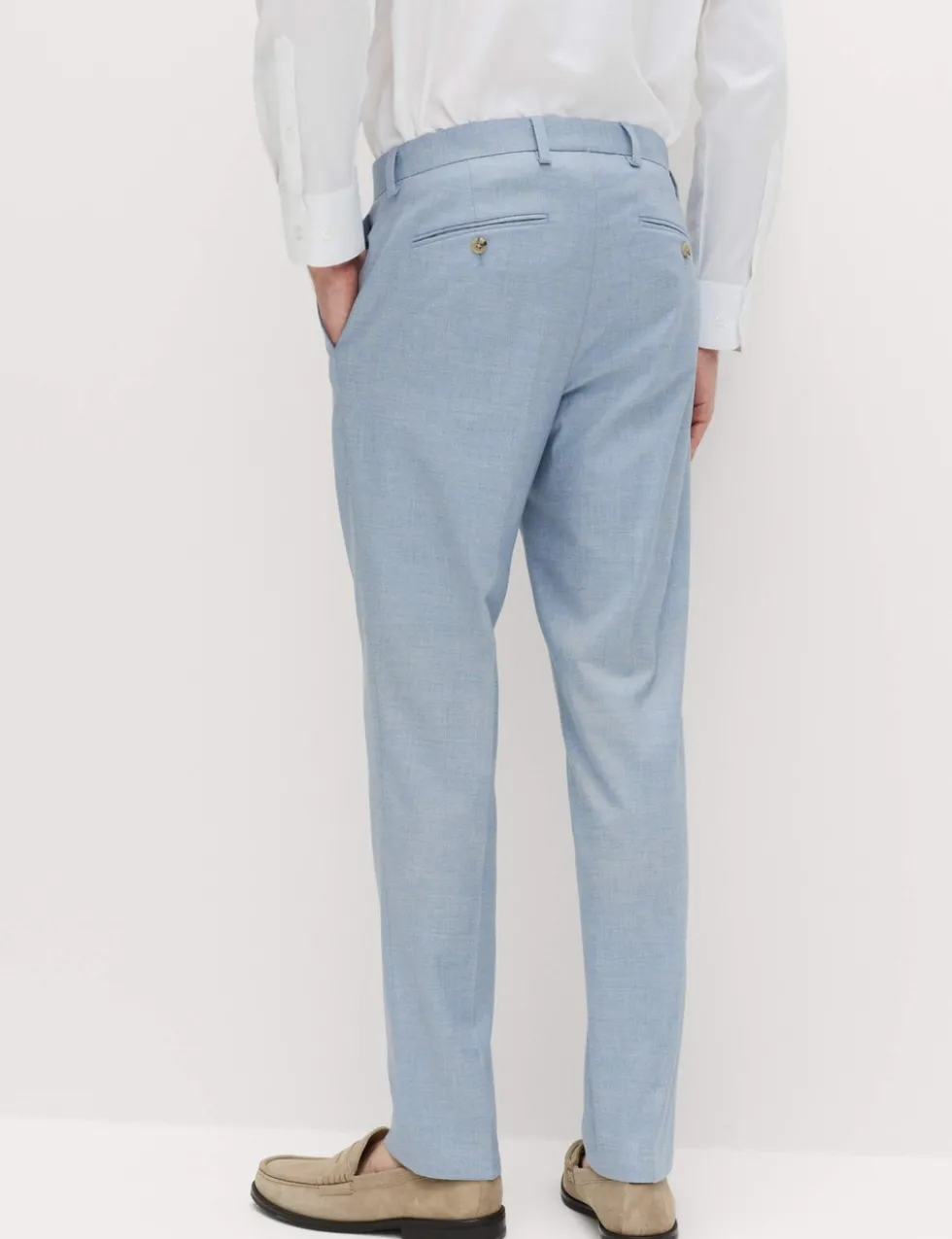 Slim Fit Textured Stretch Trousers