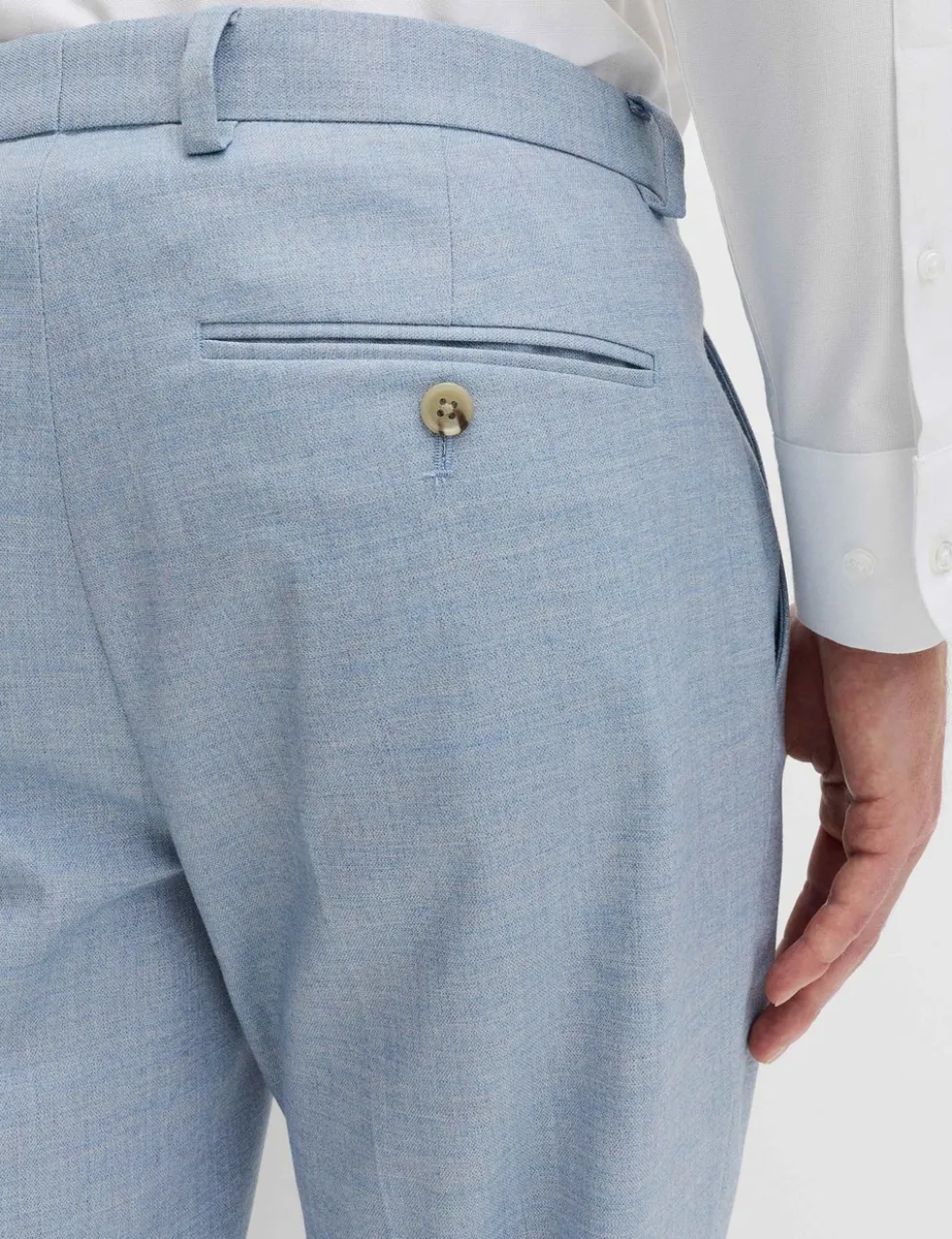 Slim Fit Textured Stretch Trousers