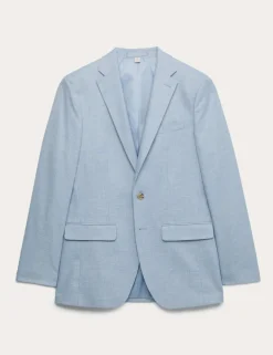 Slim Fit Textured Stretch Suit Jacket