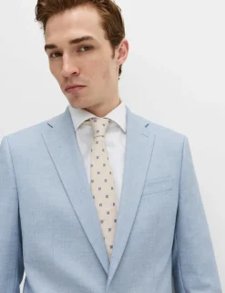 Slim Fit Textured Stretch Suit Jacket