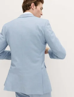 Slim Fit Textured Stretch Suit Jacket