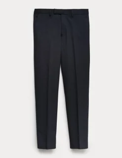 Slim Fit Textured Stretch Suit Trousers