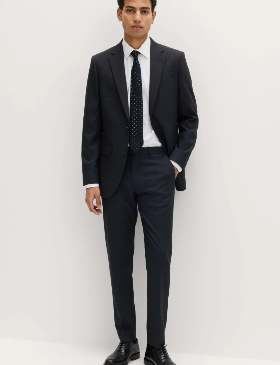 Slim Fit Textured Stretch Suit Trousers