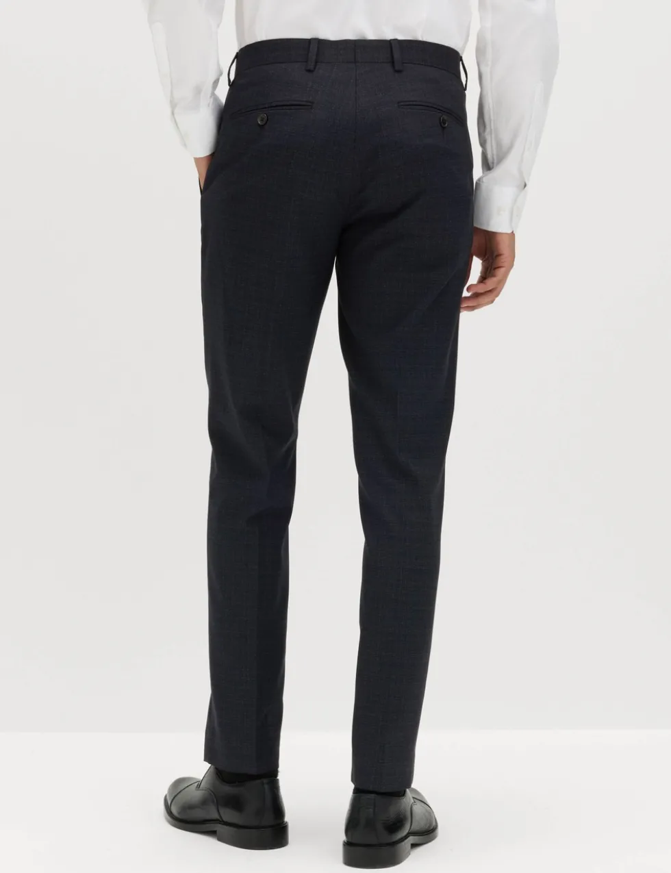 Slim Fit Textured Stretch Suit Trousers