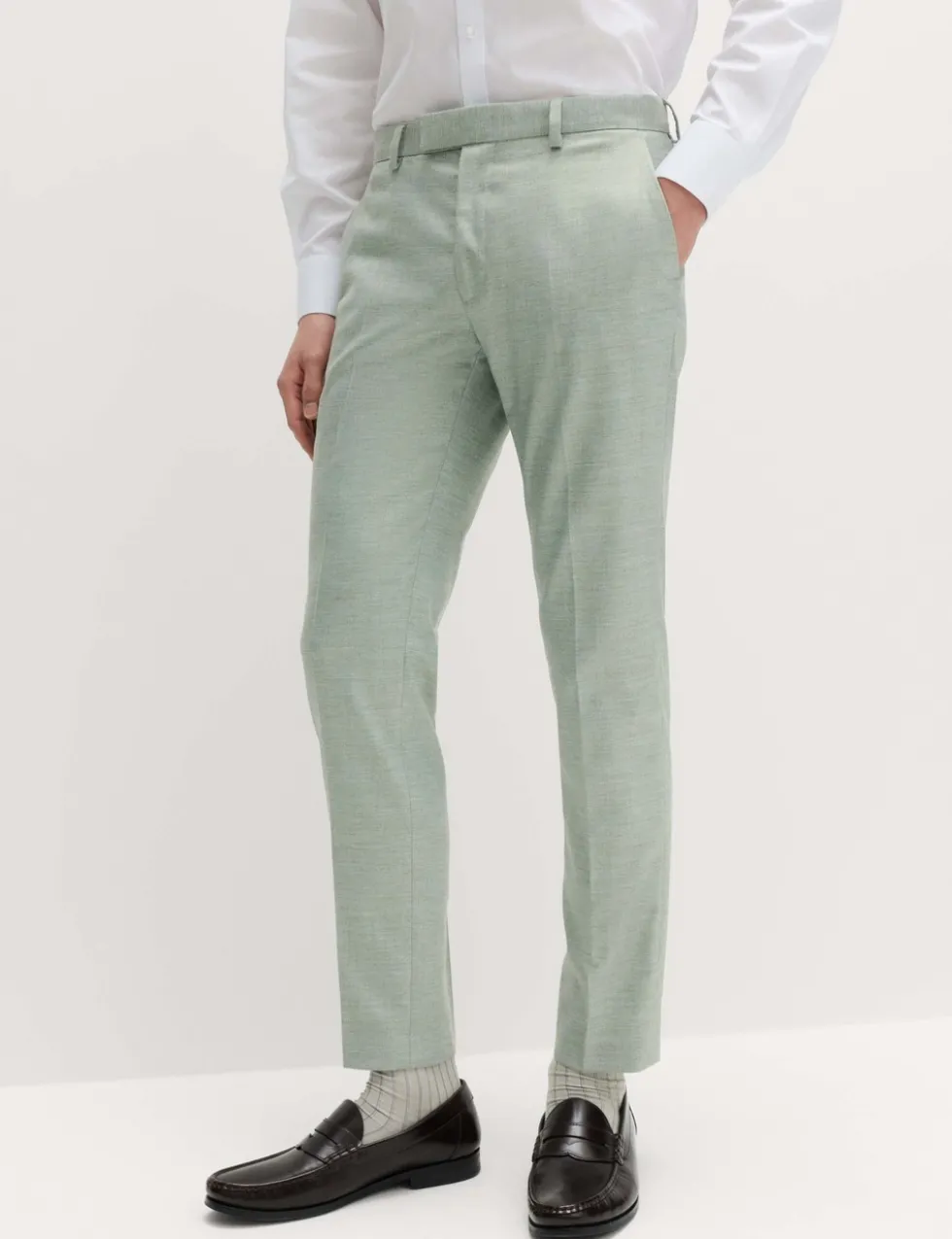 Slim Fit Textured Stretch Trousers