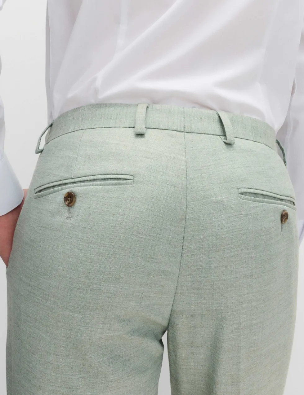 Slim Fit Textured Stretch Trousers