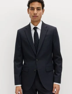 Slim Fit Textured Stretch Jacket