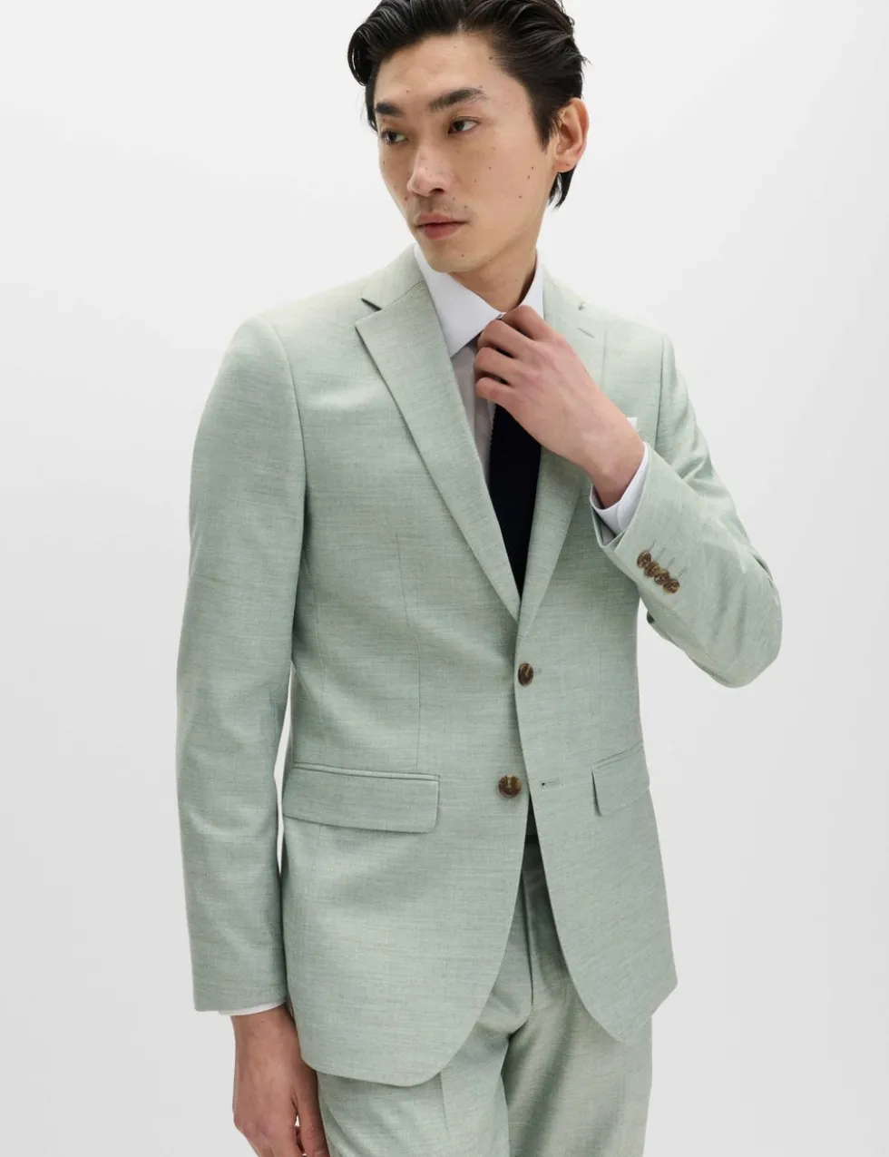 Slim Fit Textured Stretch Suit Jacket
