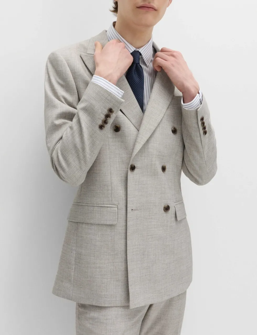 Slim Fit Textured Twill Stretch Suit Jacket