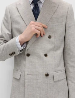 Slim Fit Textured Twill Stretch Suit Jacket