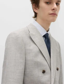 Slim Fit Textured Twill Stretch Suit Jacket