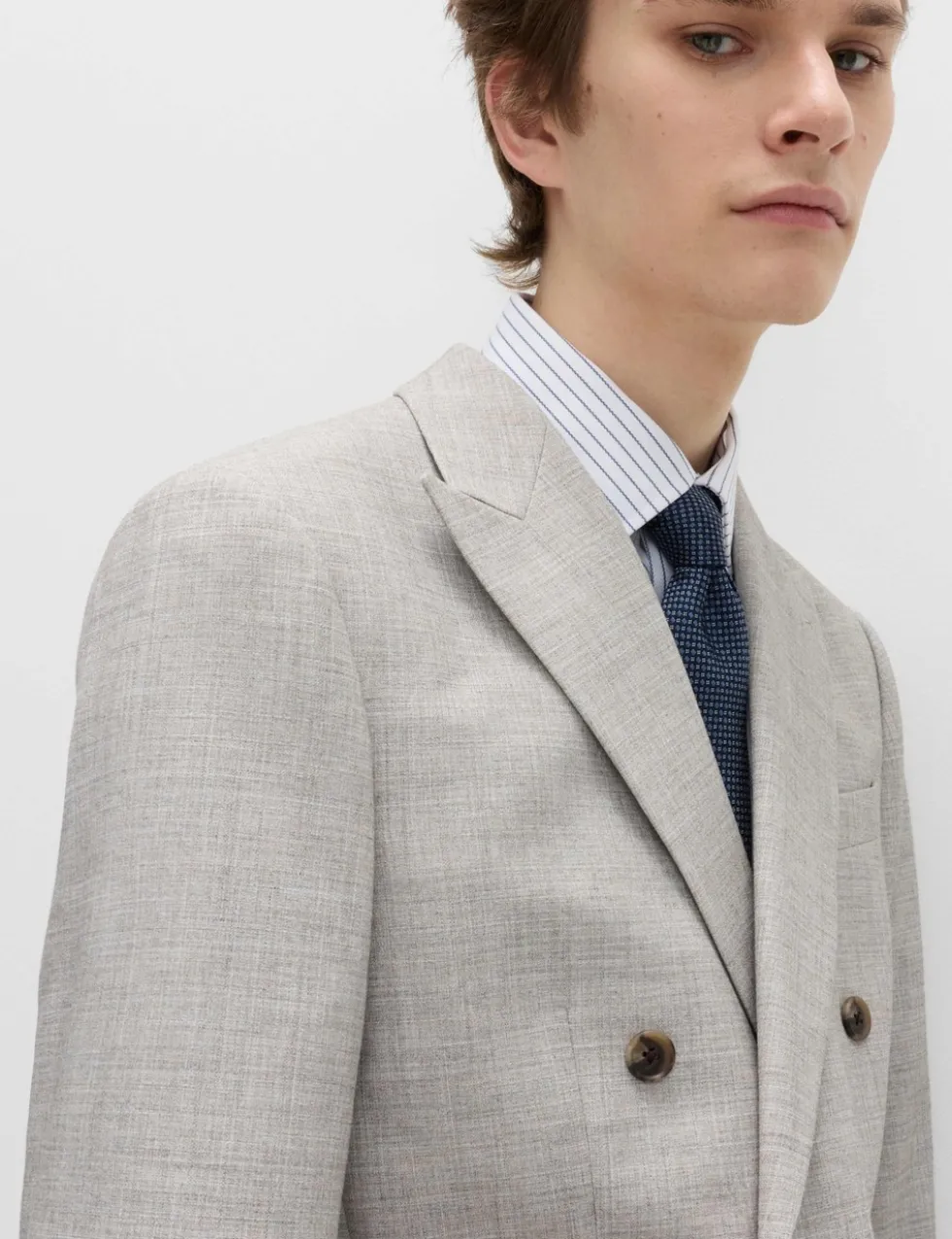 Slim Fit Textured Twill Stretch Suit Jacket