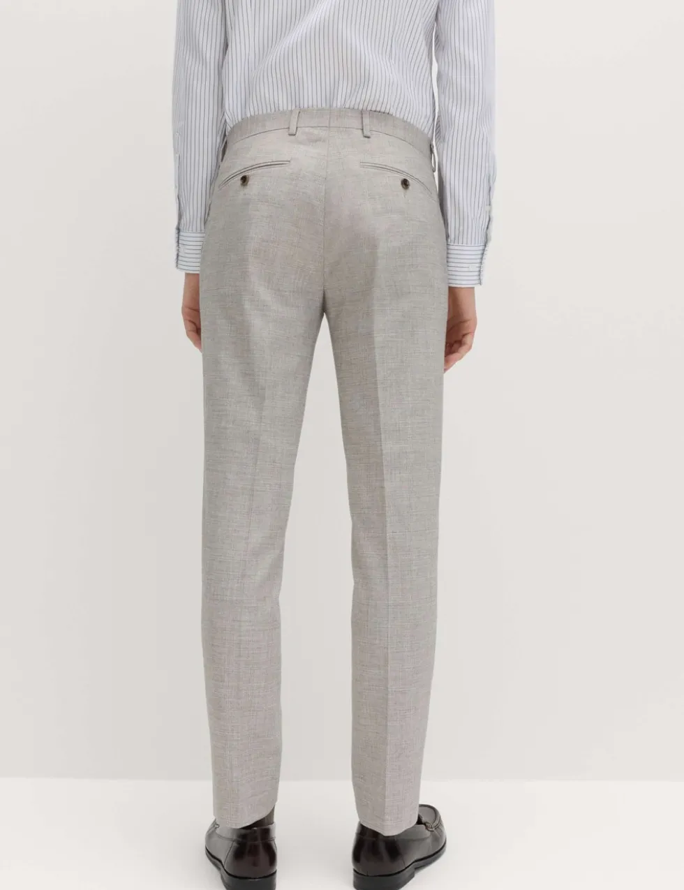 Slim Fit Textured Twill Stretch Trousers