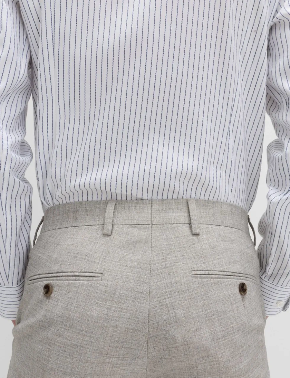 Slim Fit Textured Twill Stretch Trousers