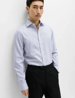 Slim Fit Ultimate Non Iron Cotton Striped Shirt