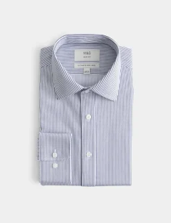 Slim Fit Ultimate Non Iron Cotton Striped Shirt