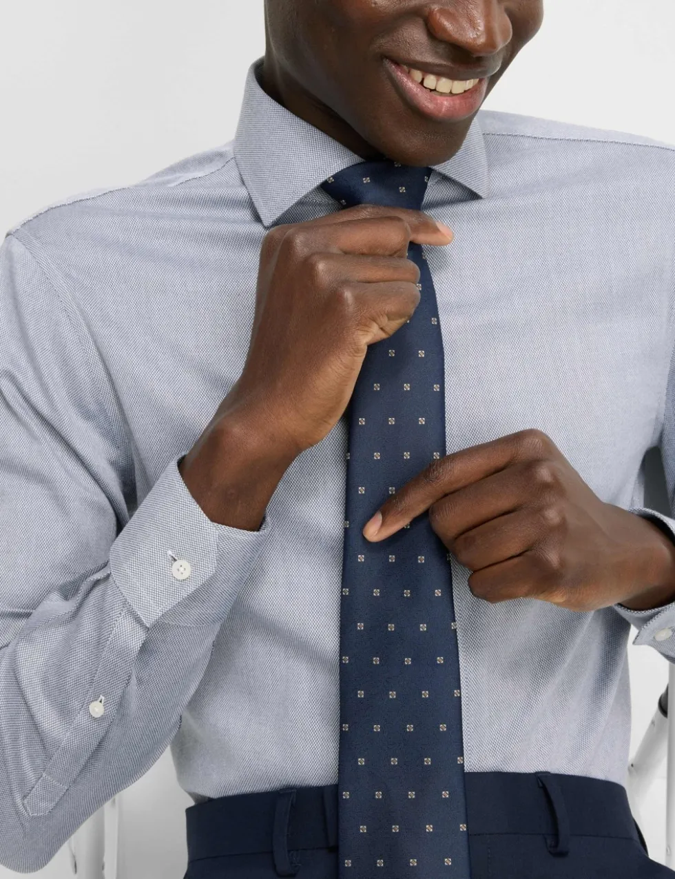Slim Fit Ultimate Non Iron Pure Cotton Textured Shirt