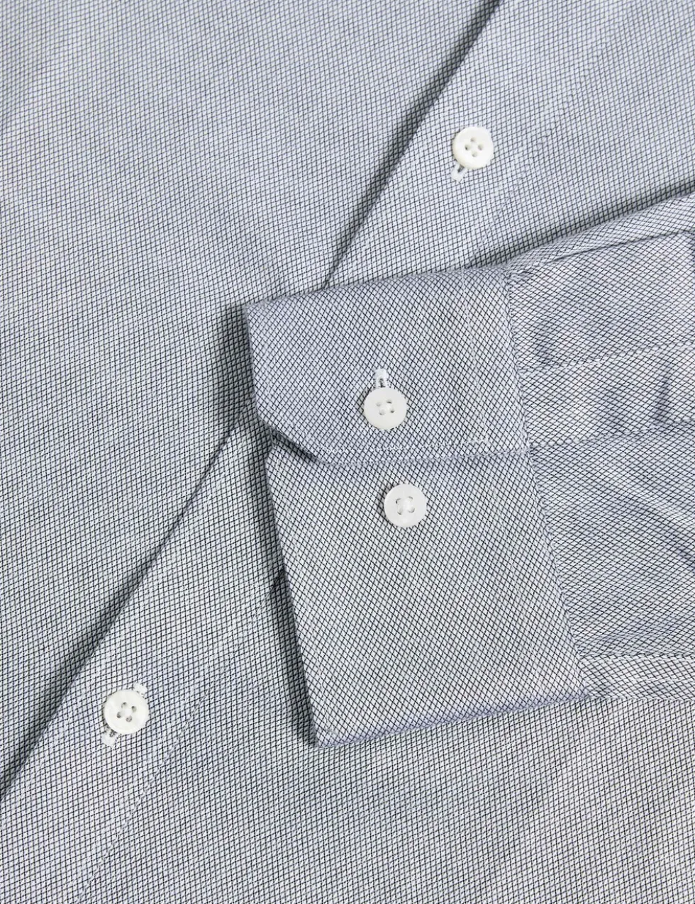 Slim Fit Ultimate Non Iron Pure Cotton Textured Shirt