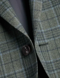 Slim Fit Wool Blend Prince of Wales Check Jacket