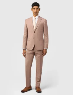 Slim Fit Wool Blend Single Breasted Suit Jacket