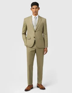 Slim Fit Wool Blend Single Breasted Suit Jacket