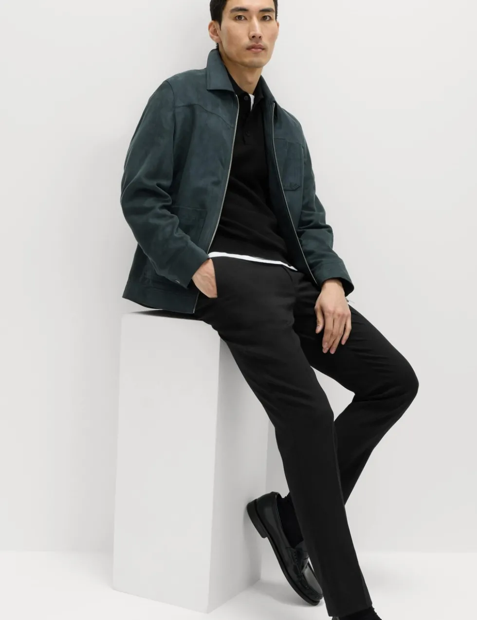 Slim Fit Wool Blend Suit Trousers