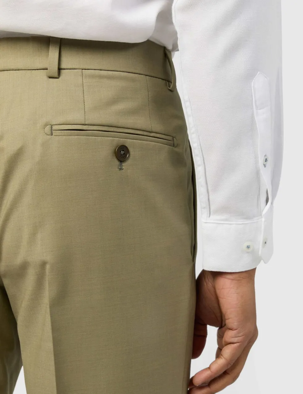 Slim Fit Wool Blend Suit Trousers