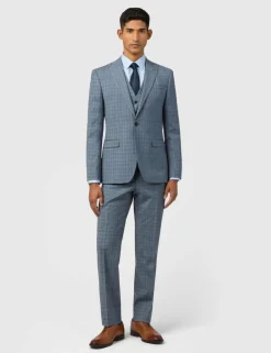 Slim Fit Wool Rich Check Blazer
