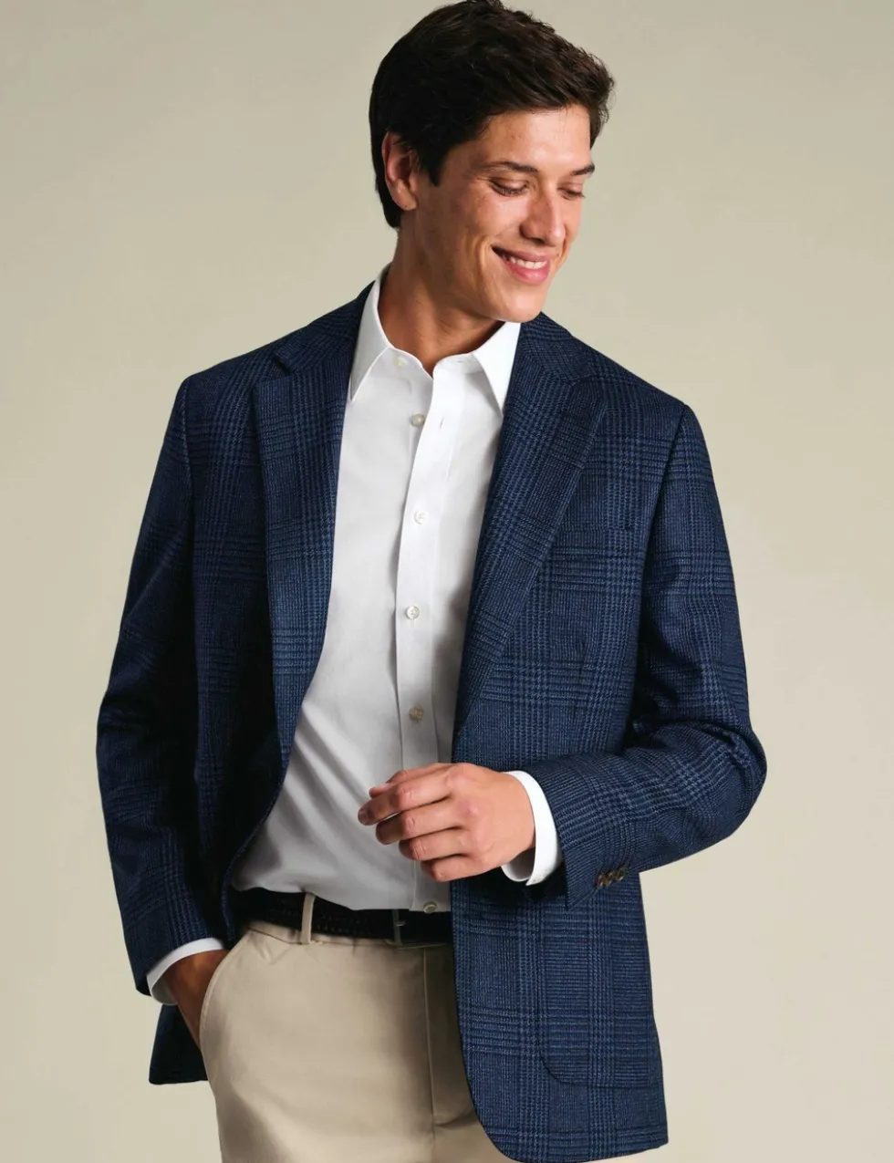 Slim Fit Wool Rich Check Suit Jacket