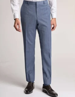 Slim Fit Wool Rich Check Trousers