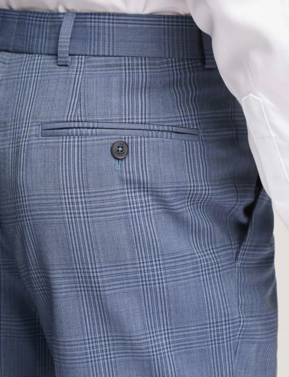 Slim Fit Wool Rich Check Trousers