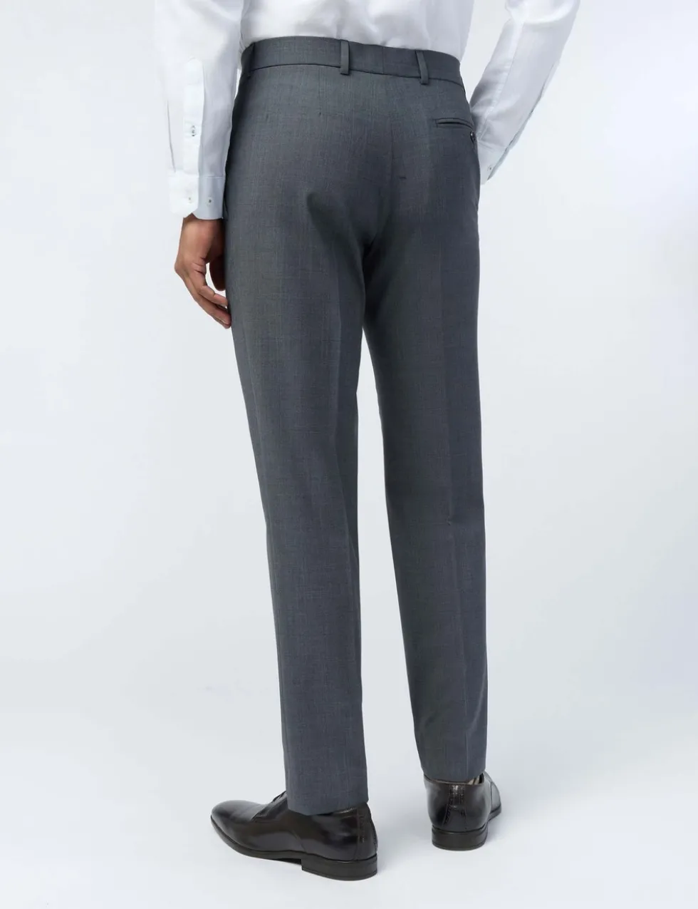 Slim Fit Wool Rich Flat Front Performance Trousers