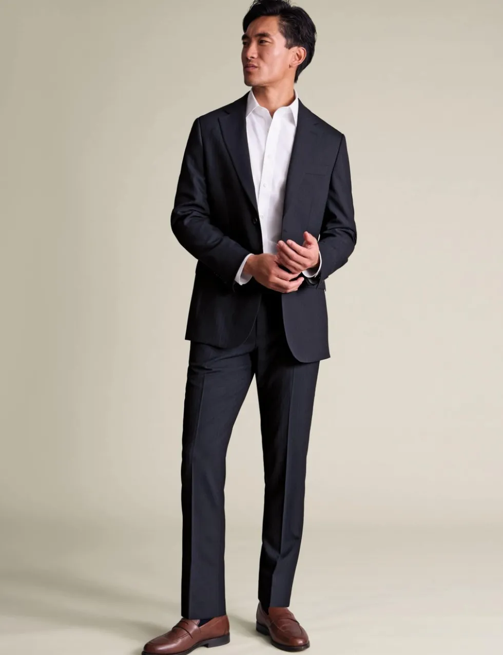 Slim Fit Wool Rich Pinstripe Suit Jacket