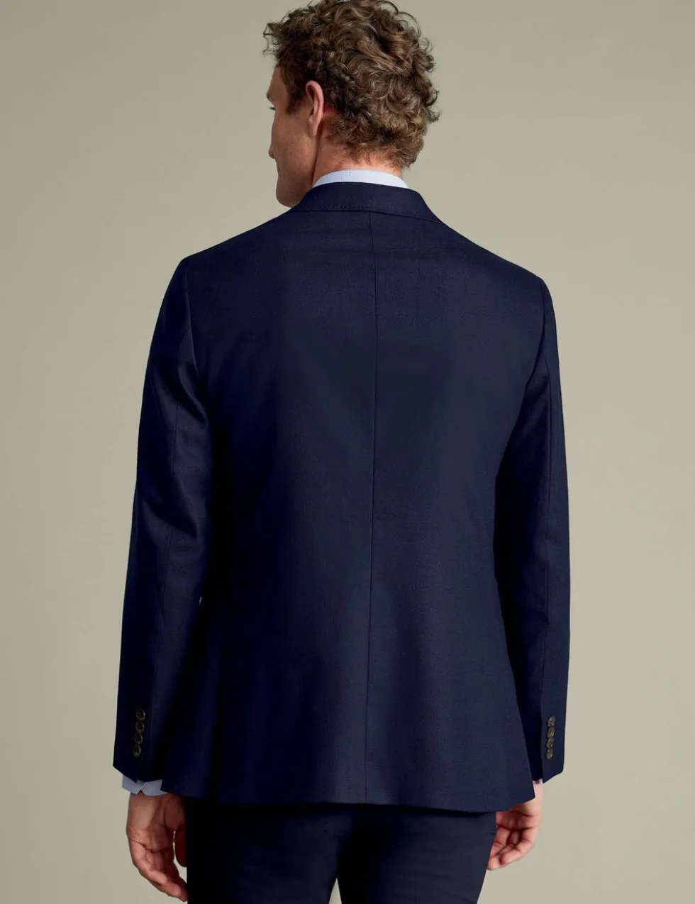 Slim Fit Wool Rich Stretch Textured Jacket
