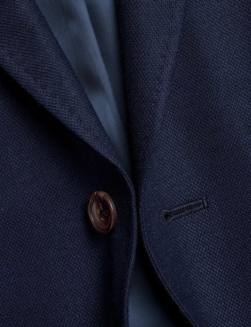 Slim Fit Wool Rich Stretch Textured Jacket