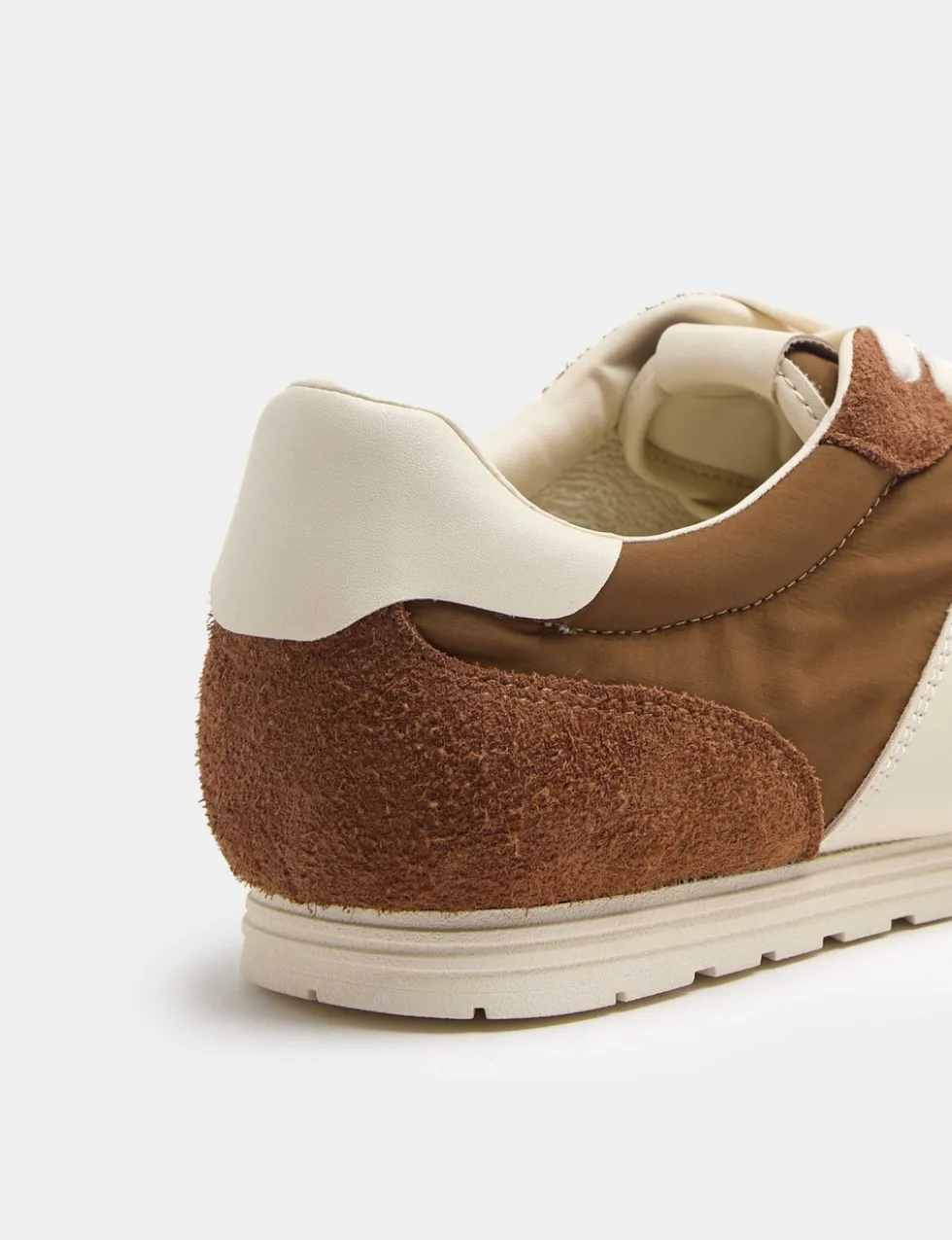 Slim Line Leather Mix Runner Trainers
