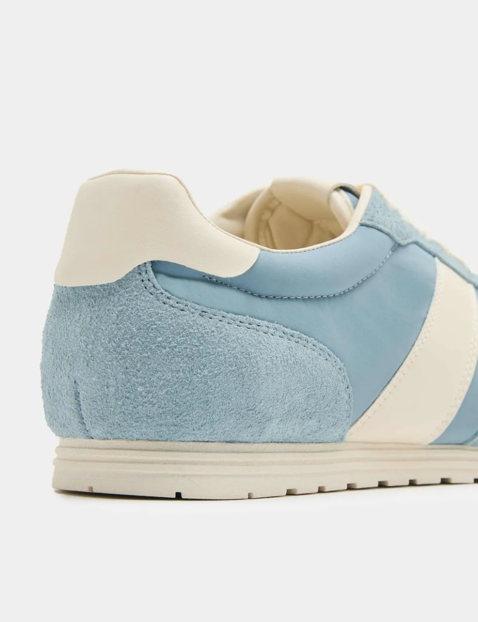 Slim Line Leather Mix Runner Trainers