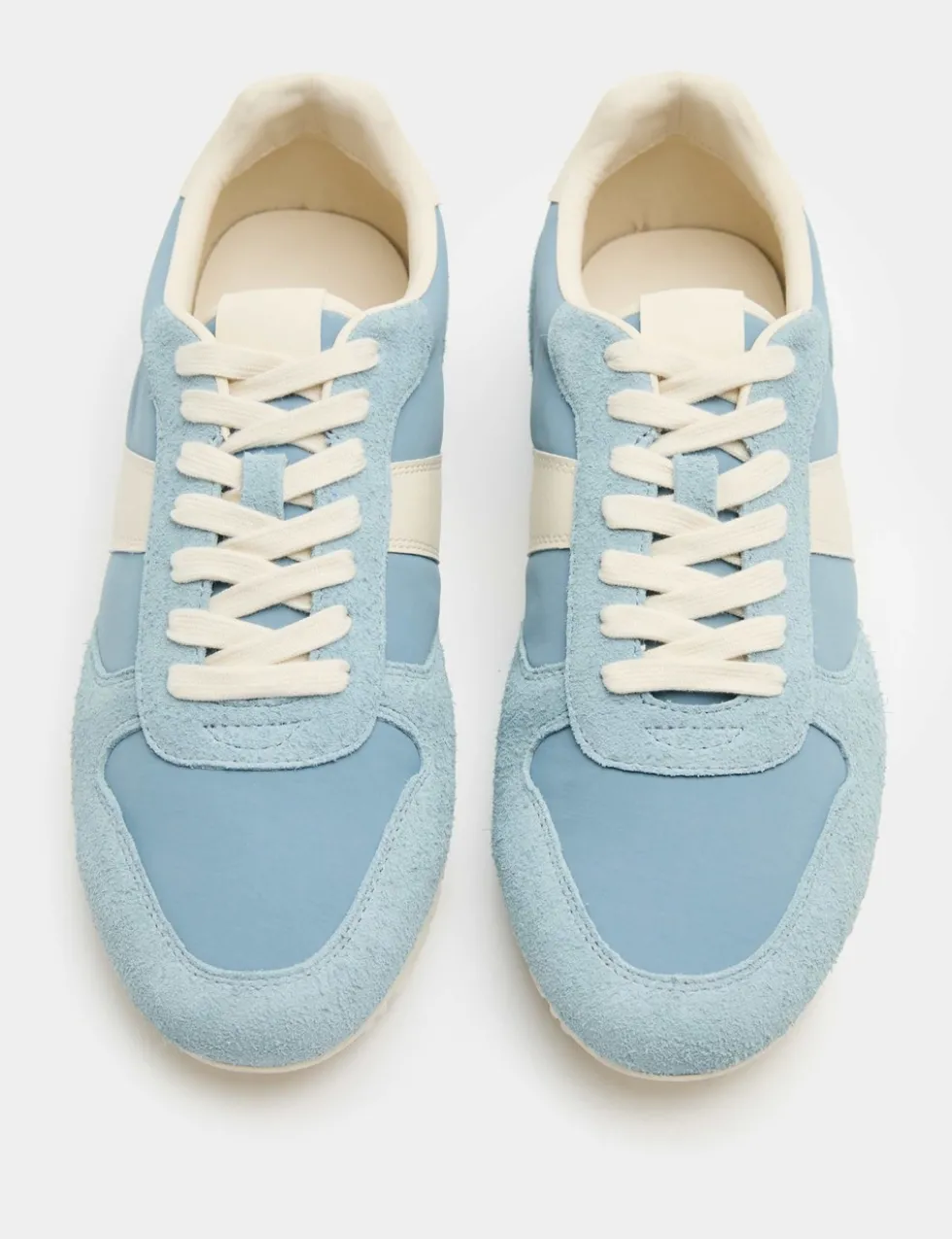 Slim Line Leather Mix Runner Trainers