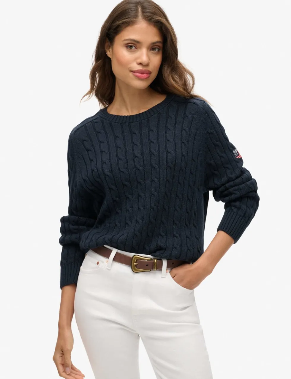 Slouchy Cable Knit Jumper