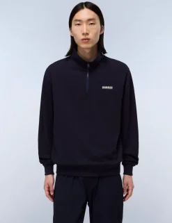 Small Box Pure Cotton Half Zip Sweatshirt