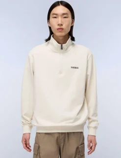 Small Box Pure Cotton Half Zip Sweatshirt