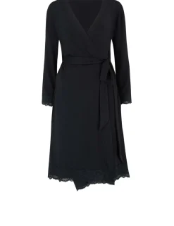 Sofa Loves Lace Jersey Wrap Dressing Gown