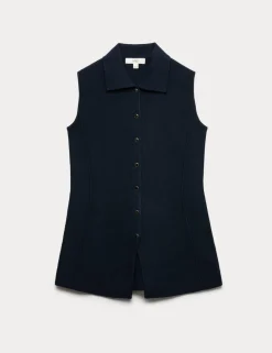 Soft Touch Longline Knitted Waistcoat