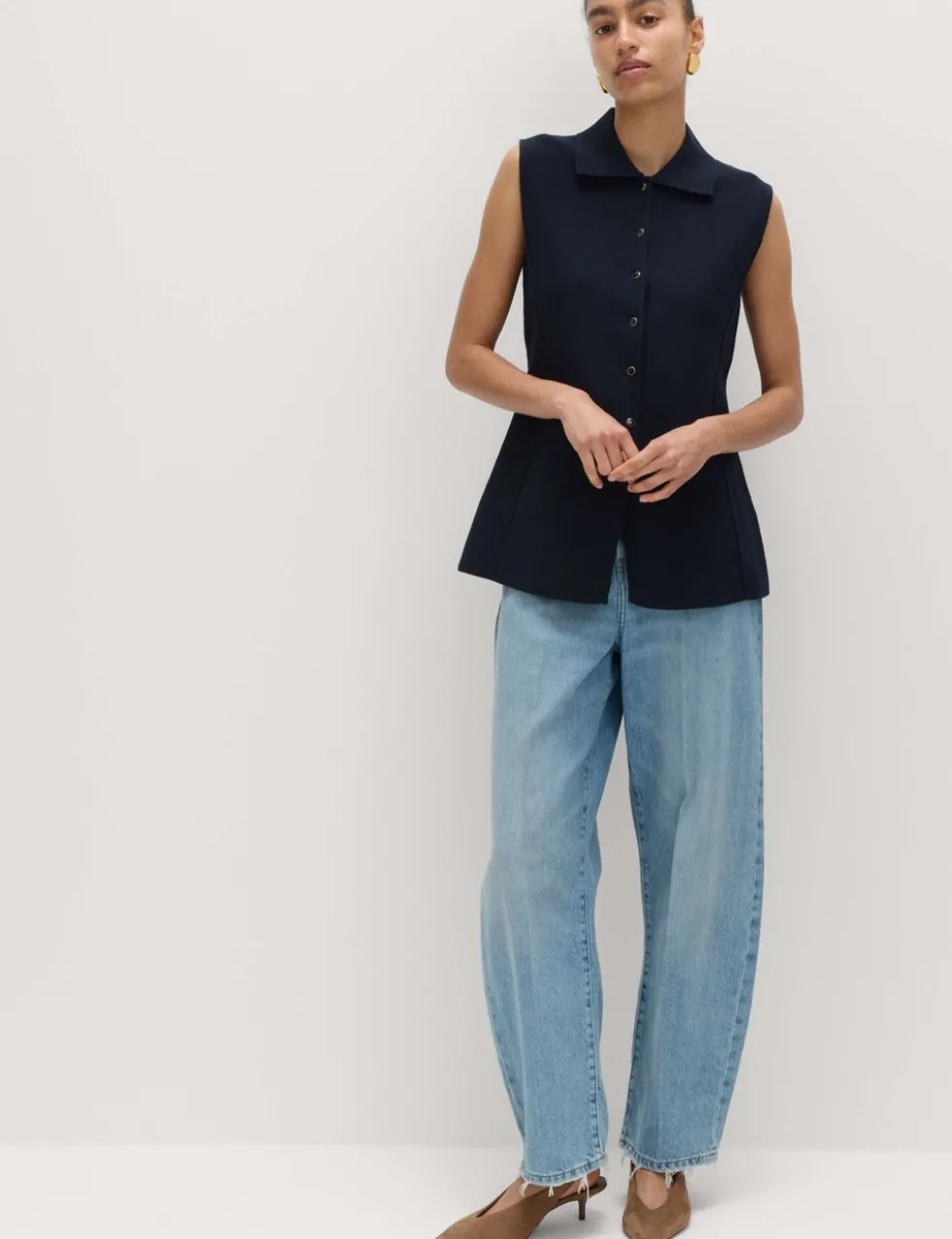 Soft Touch Longline Knitted Waistcoat