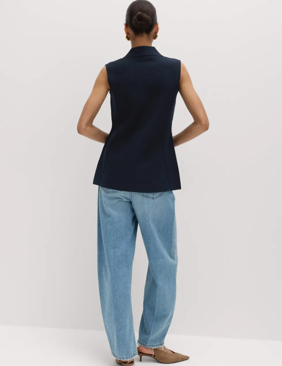Soft Touch Longline Knitted Waistcoat