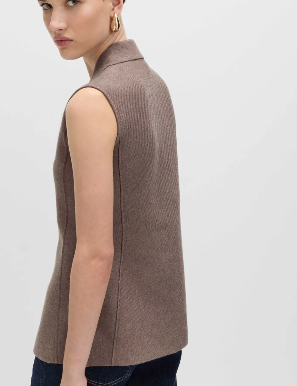Soft Touch Longline Knitted Waistcoat