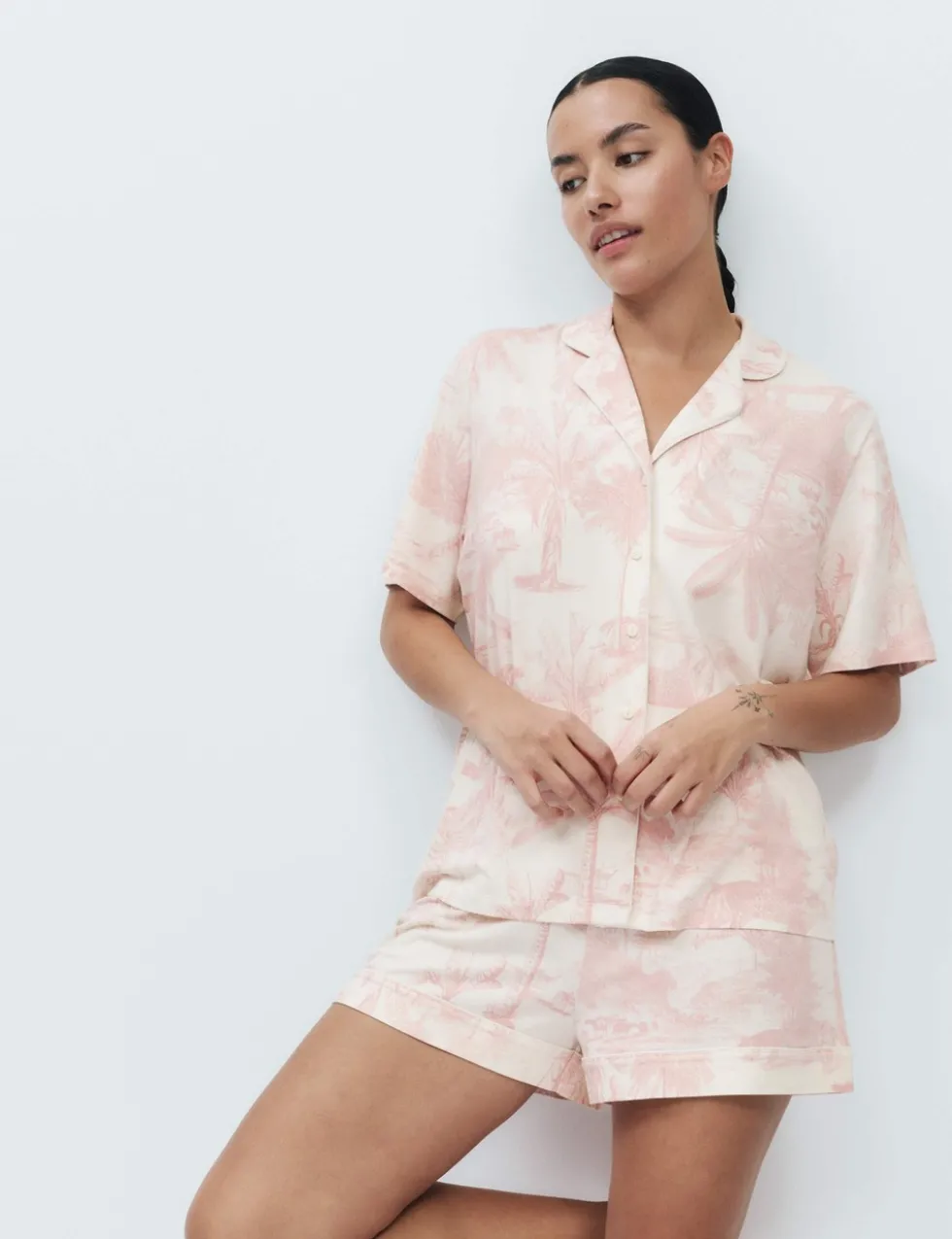 Soft Touch Printed Revere Shortie Set
