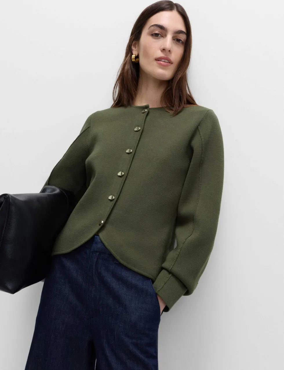Soft Touch Waisted Fitted Cardigan