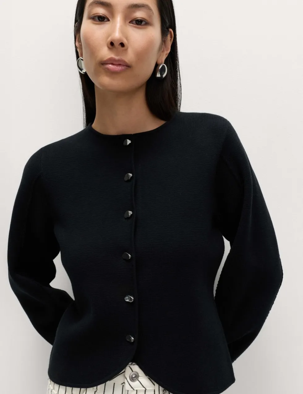 Soft Touch Waisted Fitted Cardigan